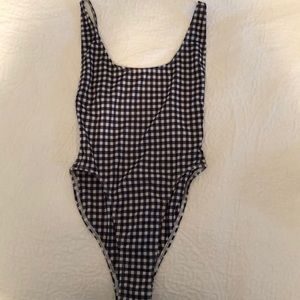Gingham Lioness one piece swimsuit size XS